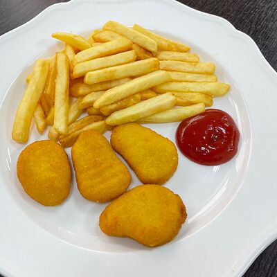 Наггетсы куриные с фри и кетчупом детские в Настроение вкуса по цене 385 ₽