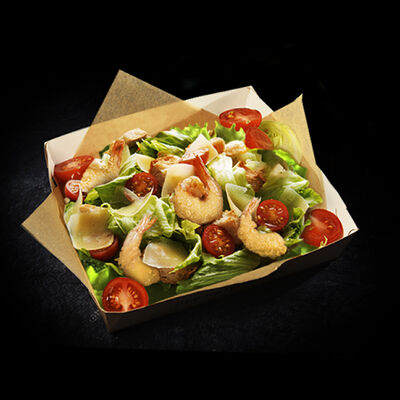 Салат Цезарь с креветкой (с собой) в Burger Club по цене 545 ₽