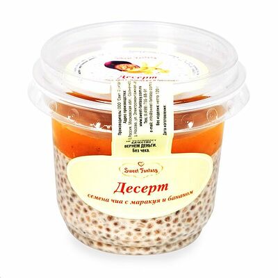 Десерт с семенами чиа Sweet Fantasy 4,4% с маракуйей и бананом Бзмж в Азбука Вкуса Экспресс Меню по цене 109 ₽