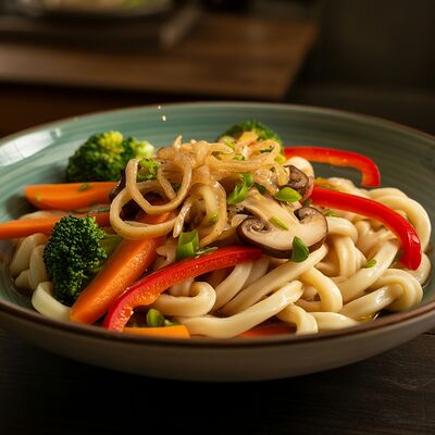 Лапша Удон с овощами в Фабрика-кухня ex. The Black Door по цене 19 р.