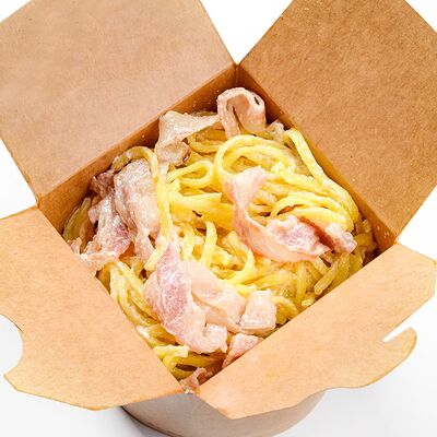 Паста Карбонара (пшеничная лапша) в Русская пицца по цене 410 ₽
