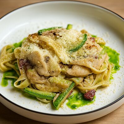 Феттуччине с цыпленком в Tony Pizzoni по цене 931 ₽