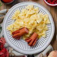 Макароны Бабочки с Осьминожками из сосисок в Чито
