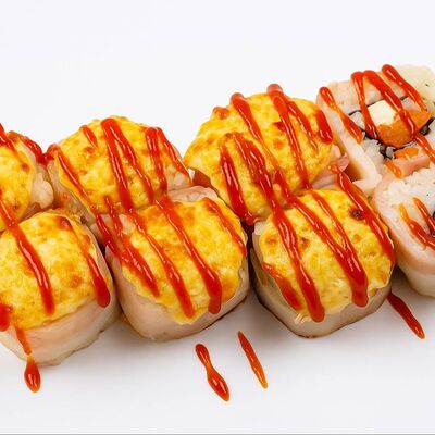 Запеченный с копченым беконом в Доставка роллы воки пицца Вологда RollX по цене 477 ₽