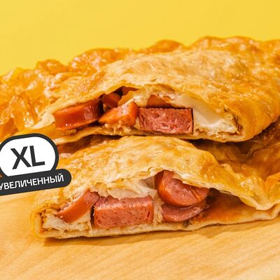 Чебурек с охотничьими колбасками XL в Чебурекми по цене 346 ₽
