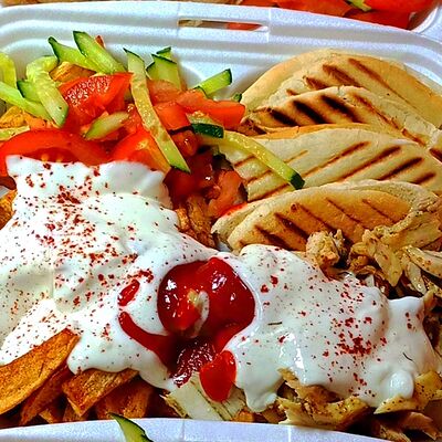 Шаверма на тарелке в Бистро Али-Баба по цене 600 ₽