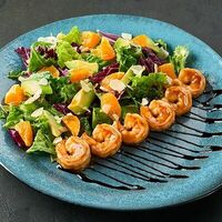 Салат Апельсиновые креветки в Crazy Brothers