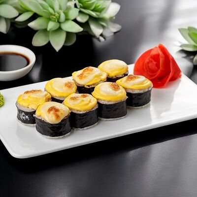 Запеченный ролл Вулкан в Окинава Гурмэ по цене 699 ₽