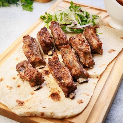 Шашлык из свиных ребрышек в Мимино по цене 540 ₽