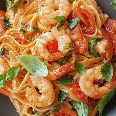 Паста с креветками и томатамив Новые Лица по цене 990 ₽