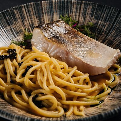 Волжский судак с домашней пастой в Ресторан Строгов по цене 980 ₽