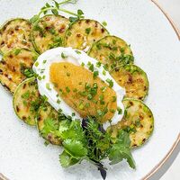 Астраханская щучья икра с жареными кабачками в Матрешка