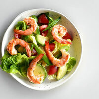 Мини-романо с креветками и медовыми томатами в Vаниль