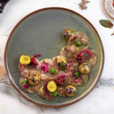 Карпаччо из олюторской сельдив Мясо & Рыба по цене 490 ₽