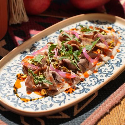 Карпачо из языка телёнка в Вах!Хинкали по цене 650 ₽