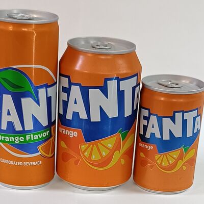 Fanta в железной банке в Огонёк по цене 100 ₽
