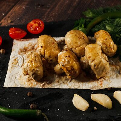 Грибы шампиньоны на мангалев Шафран мясо&хаус по цене 300 ₽