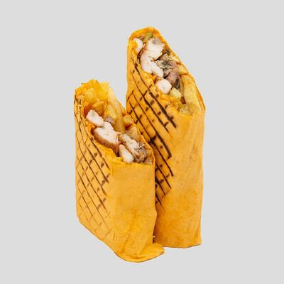 Мега шаурма чесночно-сырная с картошкой фри 535гр в О! Шаурма по цене 699 ₽