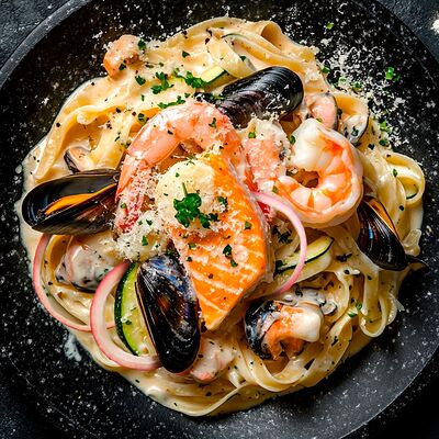 Паста с морепродуктами в Суши мастер по цене 909 ₽