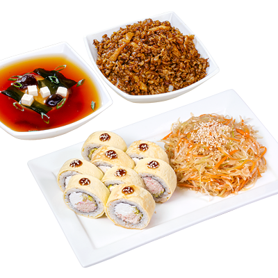 Бизнес Ланч №4 с супом мисо в СушиWok по цене 449