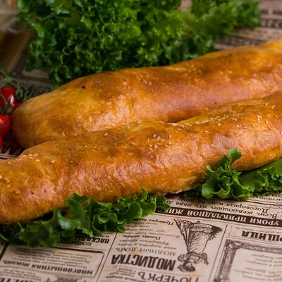 Слойка с курицей, картофелем и грибами в Пироги чуду по цене 210 ₽