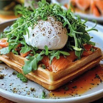 Вафля венская с форелью и яйцом пашот в Кишерия Finch bakery по цене 990 ₽