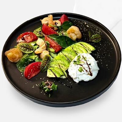 Итальянский с креветками, авокадо и яйцом пашот в Caviar по цене 890 ₽