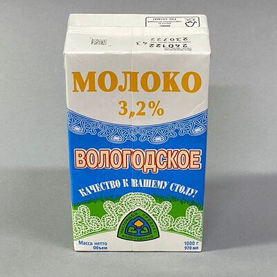 Молоко Вологодское 3,2% в Дол-Хлеб по цене 116 ₽