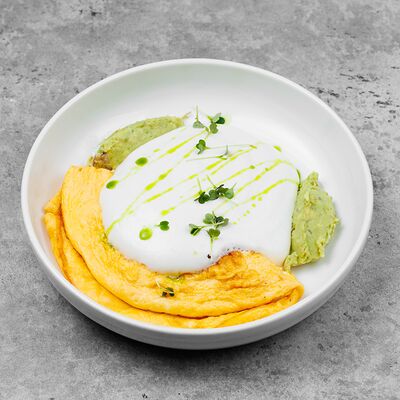 Омлет с эспумой из пармезана в Марусовка по цене 540 ₽