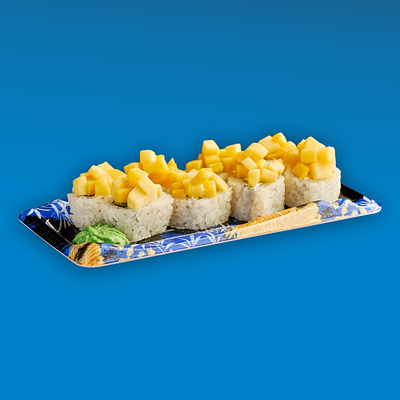 Кодомо урамаки (Детский ролл с огурцом, манго и творожным сыром) в Yume sushi по цене 690 ₽