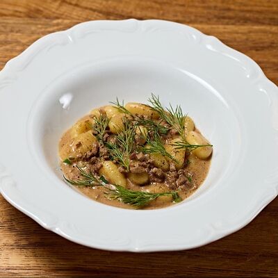 Блюдо Ньоккис рубленой говядиной в Кафе Итальянцы по цене 630 ₽