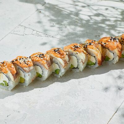 Запеченный ролл Филадельфия с угрем в ЛарисуВаннуХочу по цене 690