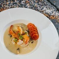 Морской гребешок с тигровыми креветками в Asadorimio