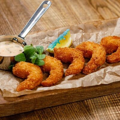 Креветки в панировкев Уголёк по цене 270 ₽