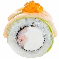#225 ролл с авокадо, креветкой и икрой в GODZILLA