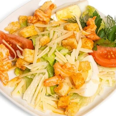 Салат Цезарь с креветкой в Пузата хата по цене 238 ₽