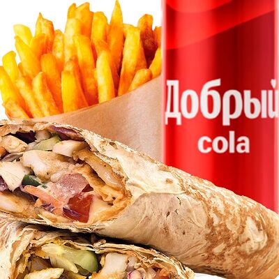 Комбо Хит 1 Шаурма Курица в ФастФуд 34 - Кафе на Юности по цене 790 ₽