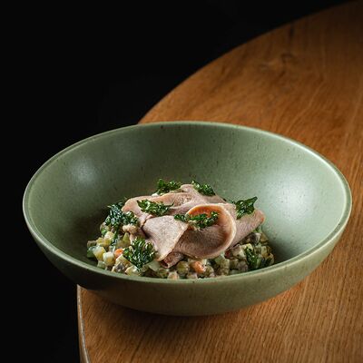 Зимний салат с языком в Джимми Чу по цене 720 ₽