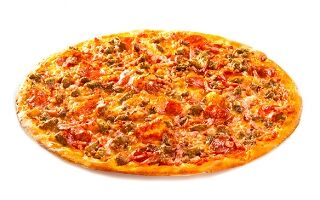 Мясная пицца на тонком тесте в Papa John's по цене 4450 ₸