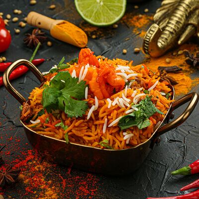 Бирияни с креветками Prawns biryani в Индийскоебистро Indiski по цене 790 ₽