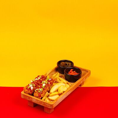 Корн Дог с картофелем айдахо в Smoky Rabbits Chillout Bar по цене 499 ₽