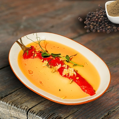 Печеный острый перец* в Сербская кухня 