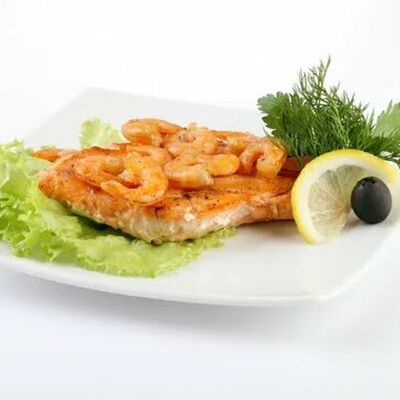 Стейк из семги с креветками в Кахетия по цене 1450 ₽