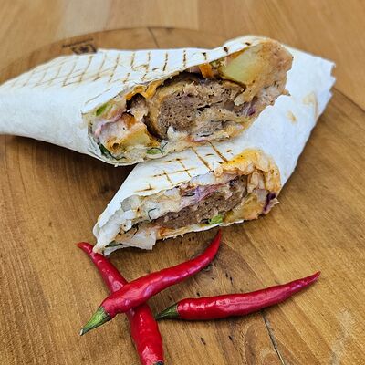 Шаурма с люля-кебабом из говядины в Шаурмастер по цене 630 ₽