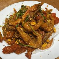 Китайские Острые креветки во фритюрев Мир