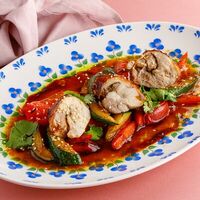 Тушеные овощи с цыплёнком в Катюша Katyusha