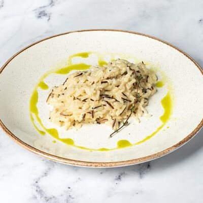 Дикий и белый рис со сливками в Перчини на огне по цене 190 ₽