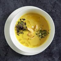 Тыквенный суп с креветками в Остерия Il Massimo