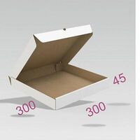 Коробка для пиццы 30 х 30 х 4.5 см, из микрогофрокартона трехслойного, самосборная белая, 50 шт. в Ченто пицца М7