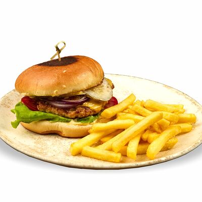 Бургер с курицейв Мушу по цене 865 ₽